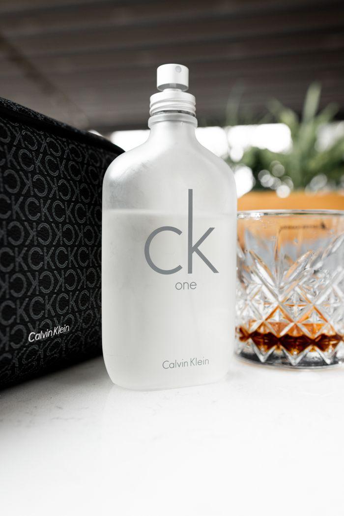 programs-03 Elegant CK One perfume bottle with crystal glass outdoors in Ünye, Türkiye.